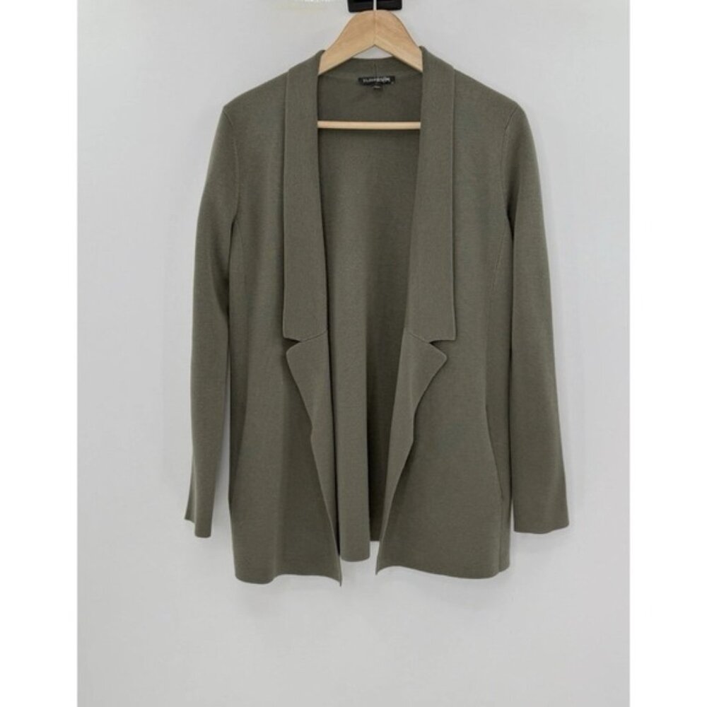 EILEEN FISHER Silk & Organic Cotton Oregano Interlock Notch Collar Jacket XS‎